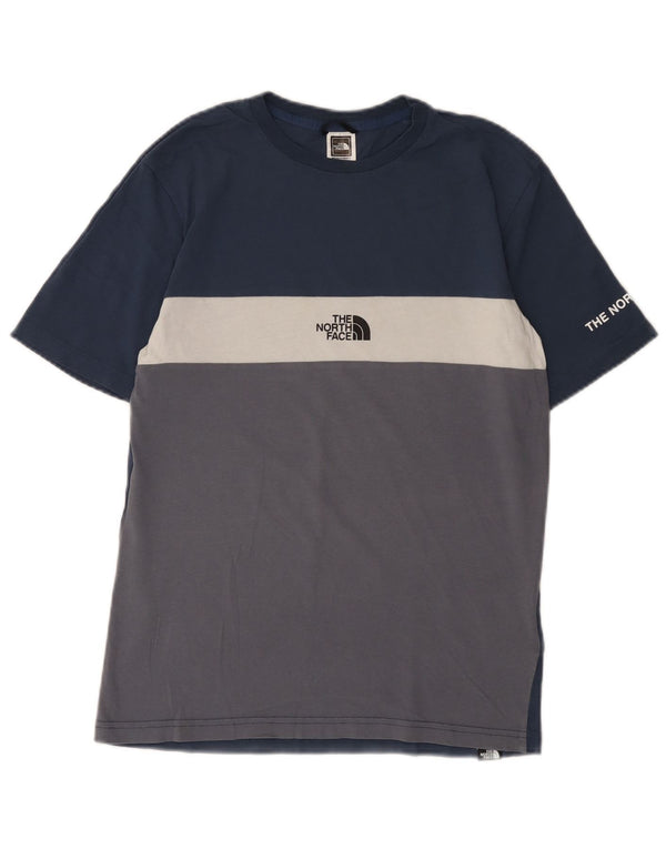 Ανδρικό γραφικό T-Shirt North Face Top XS Navy Blue Colorblock Cotton