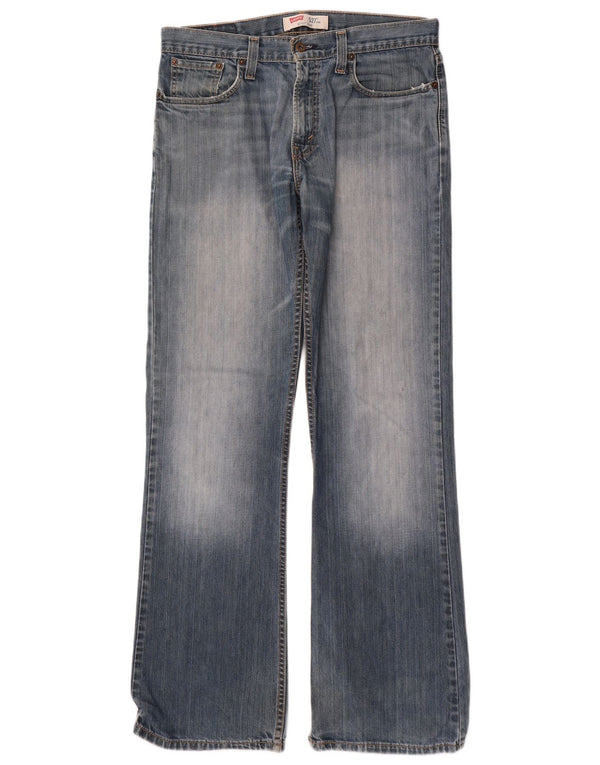 Levi's Mens 527 Acid Wash Bootcut Jeans W33 L34 Μπλε βαμβακερό