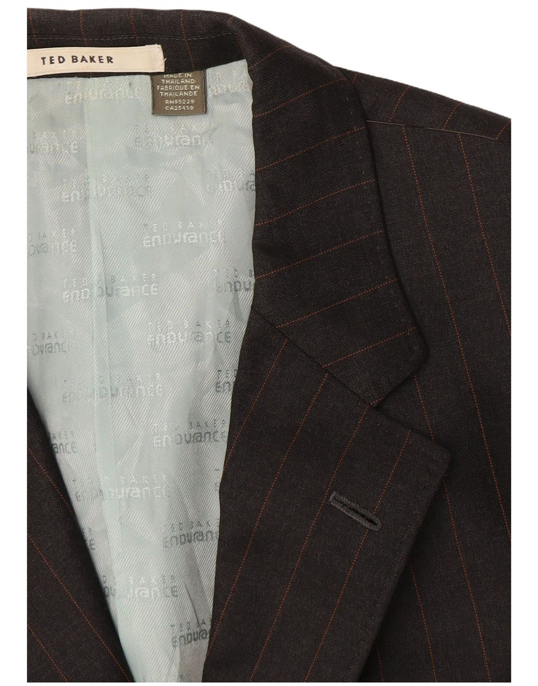 Ted Baker Ανδρικό σακάκι σακάκι EU 42 XL Γκρι ριγέ μαλλί