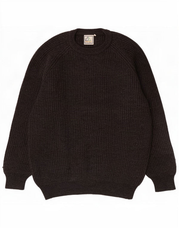 Vintage Mens Crew Neck Jumper Sweater IT 50 Large Grey