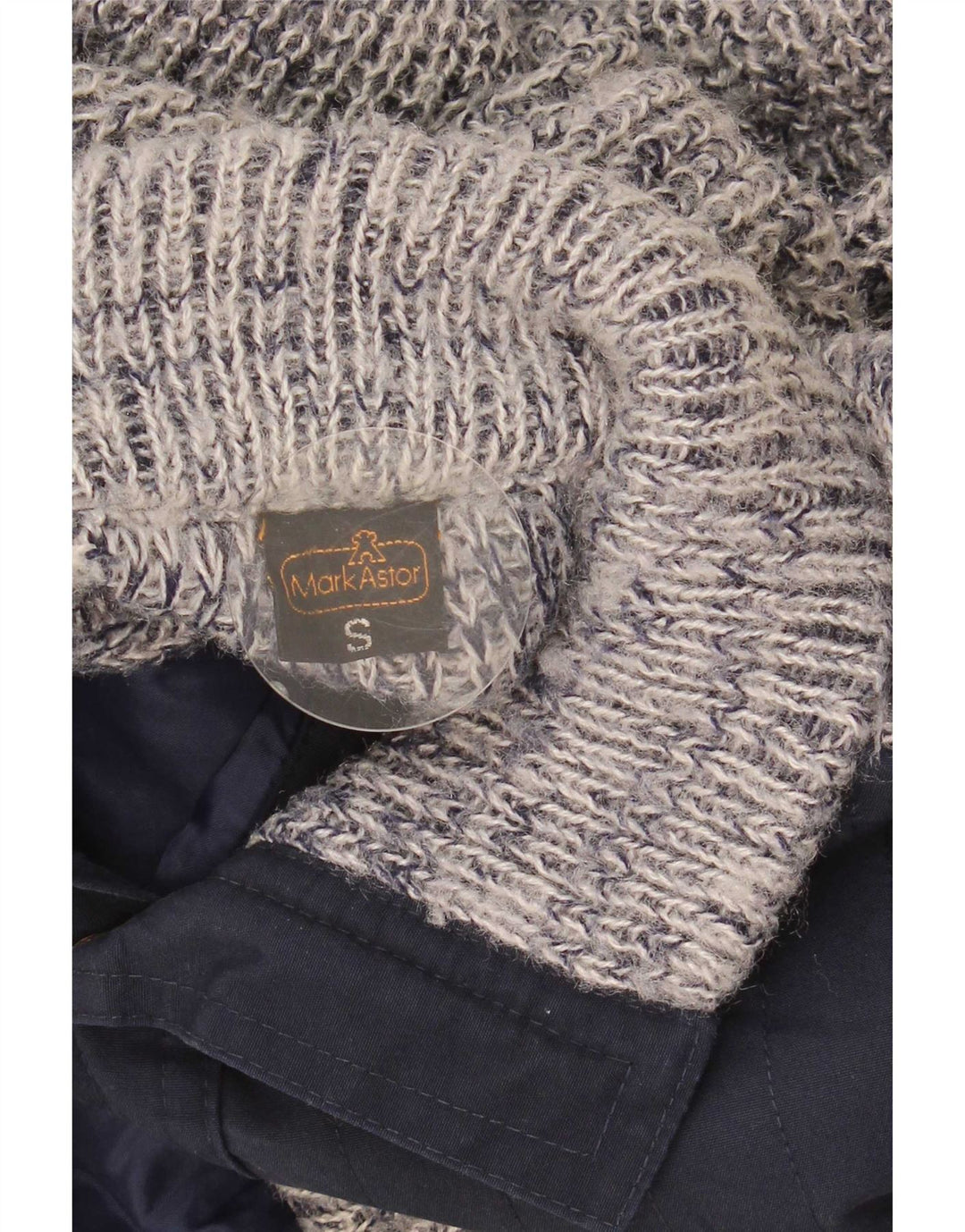 Ανδρικό πουλόβερ ζακέτα Mark Astor Small Navy Blue Flecked Polyacrylic