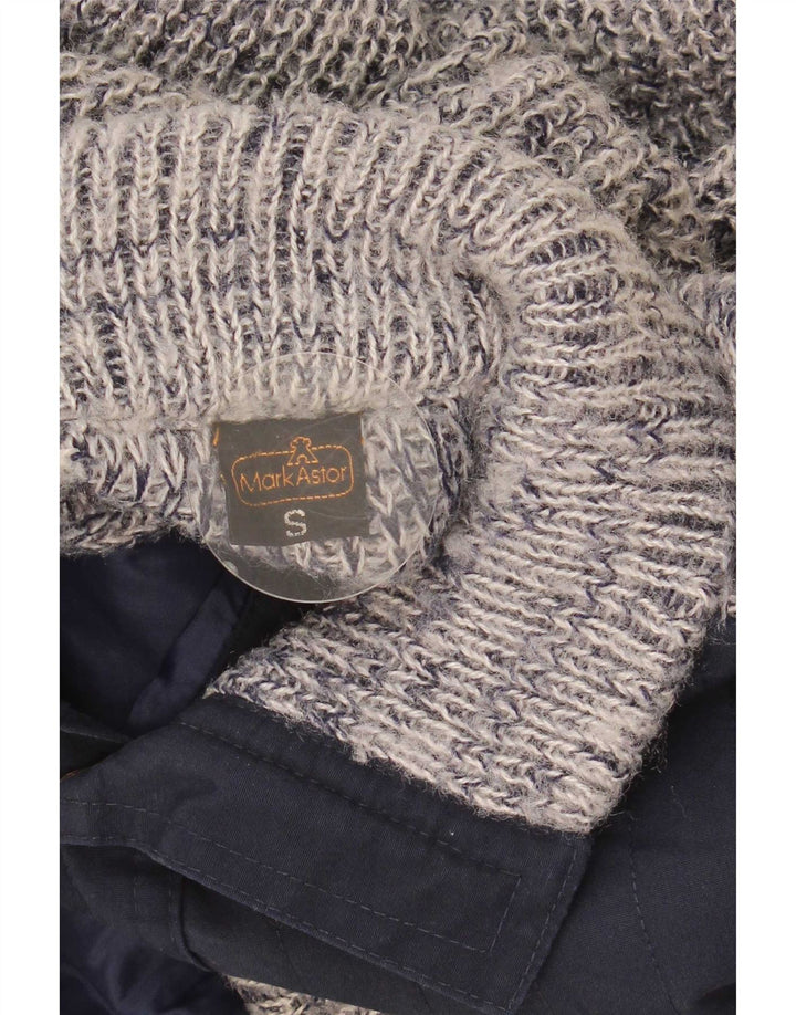 Ανδρικό πουλόβερ ζακέτα Mark Astor Small Navy Blue Flecked Polyacrylic