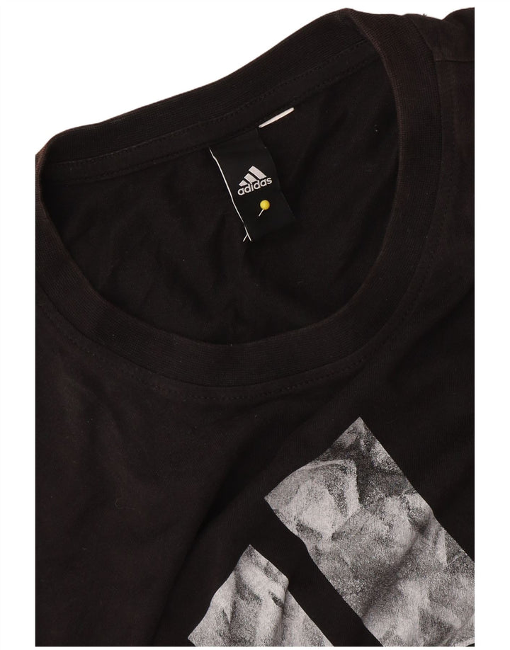 Ανδρικό γραφικό T-Shirt Adidas Top Medium Black Colourblock
