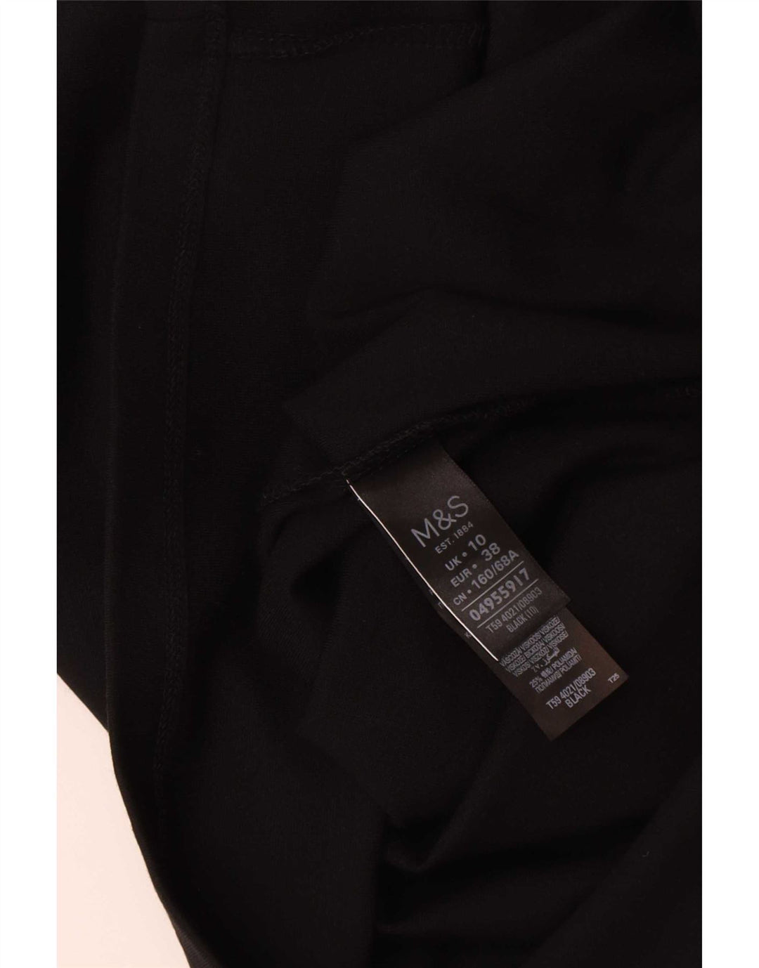 Marks & Spencer Γυναικεία Midi Φούστα UK 10 Small W30 Black Viscose