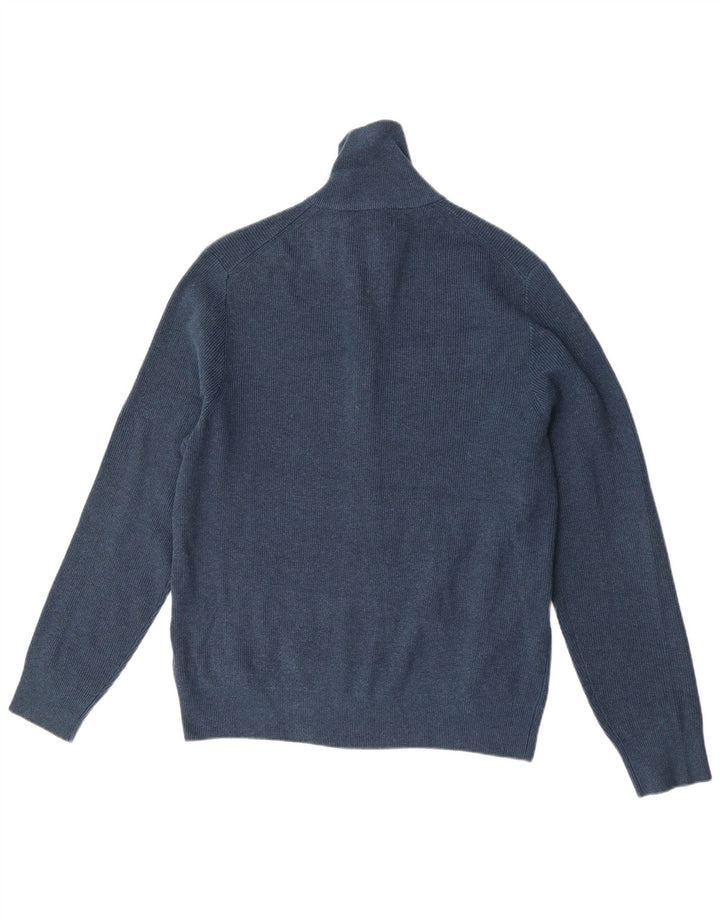 Marks & Spencer Ανδρική ζακέτα πουλόβερ Μεγάλο Navy Blue Polyester