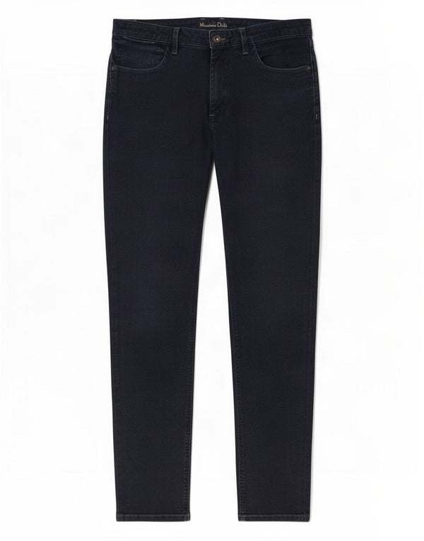 Massimo Dutti Ανδρικό Slim Jeans EU 44 Large W34 L34 Navy Blue Cotton