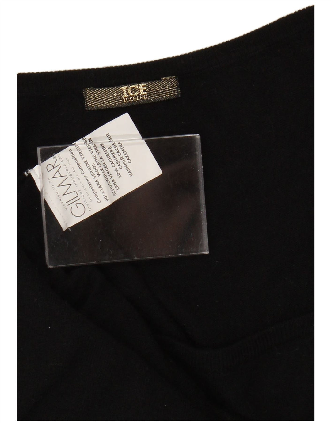 Γυναικείο κοντομάνικο φόρεμα ICEBERG UK 10 Small Black Wool
