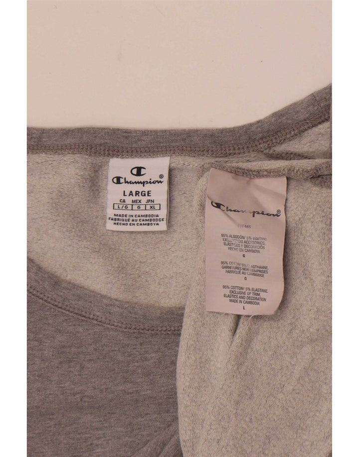 Champion Γυναικεία φούτερ Crop Jumper UK 16 Large Grey Cotton