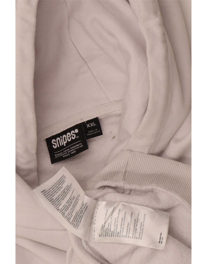 Ανδρικό Snipes Graphic Hoodie Jumper 2XL Λευκό βαμβακερό