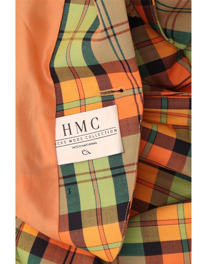 Γυναικείο σακάκι σακάκι με διπλό στήθος HMC UK 12 μεσαία πολύχρωμη επιταγή