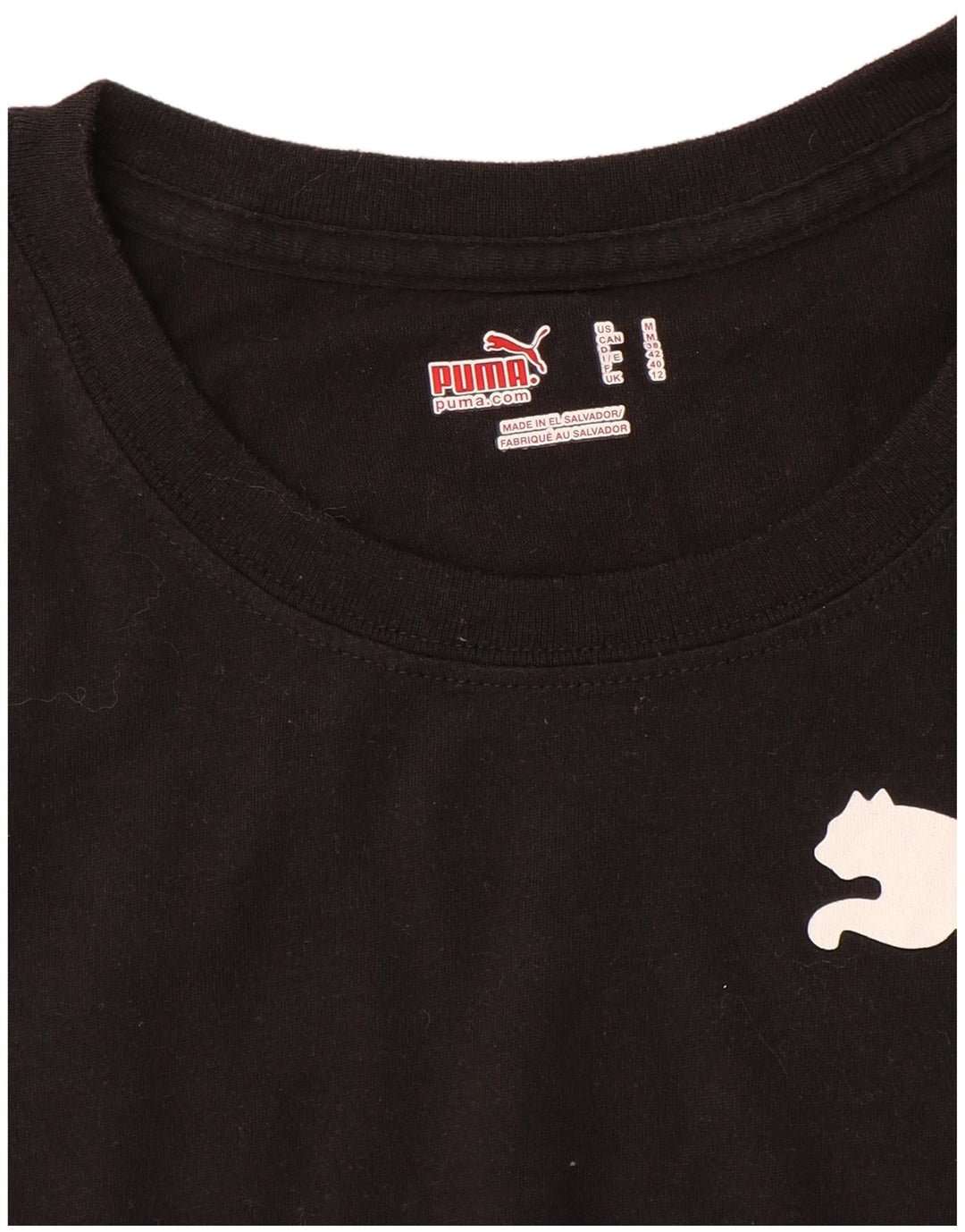 Γυναικείο T-Shirt PUMA Top UK 12 Medium Black