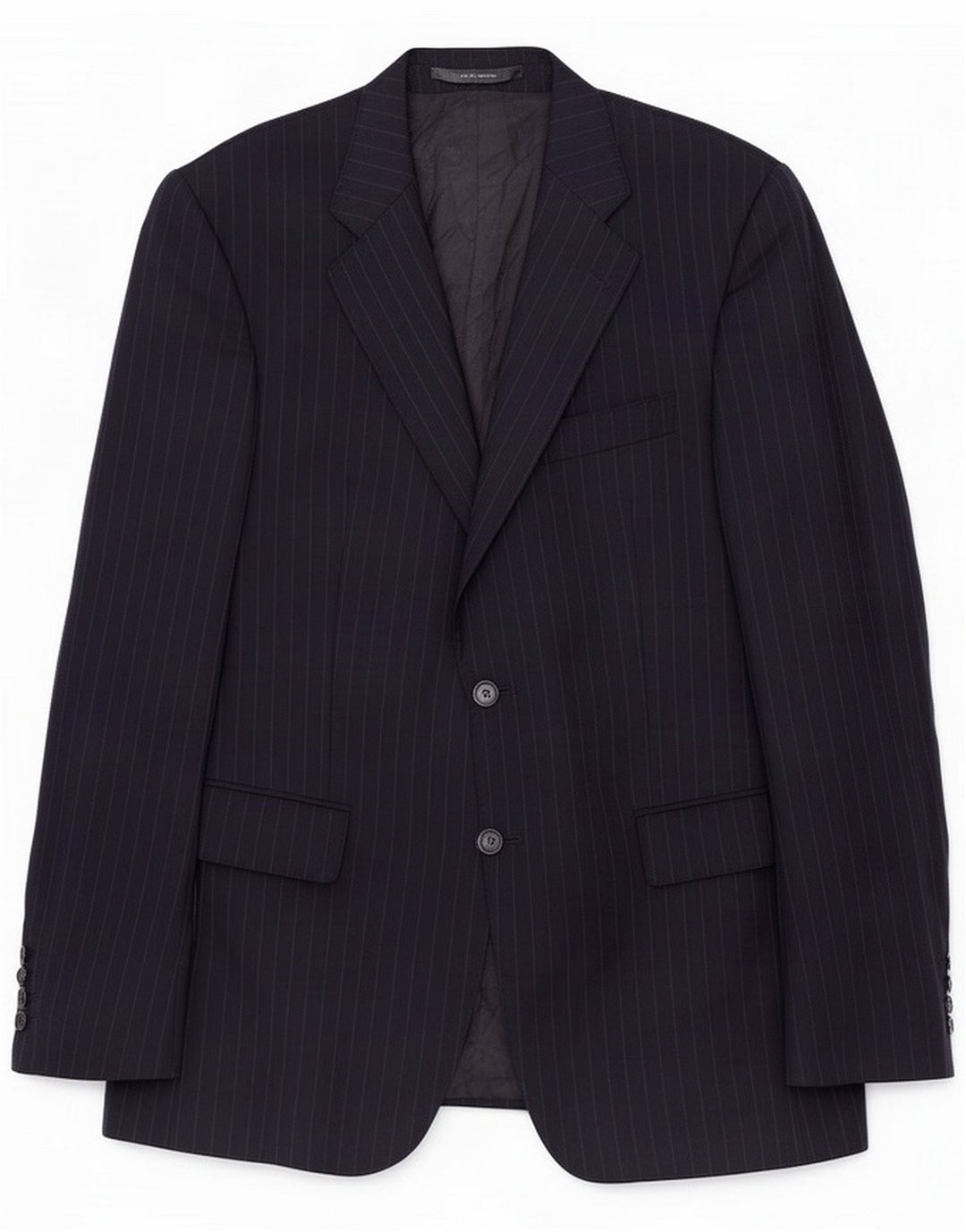 Jaeger Ανδρικό σακάκι με 2 κουμπιά UK 40 Large Navy Blue Pinstripe