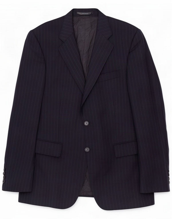 Jaeger Ανδρικό σακάκι με 2 κουμπιά UK 40 Large Navy Blue Pinstripe