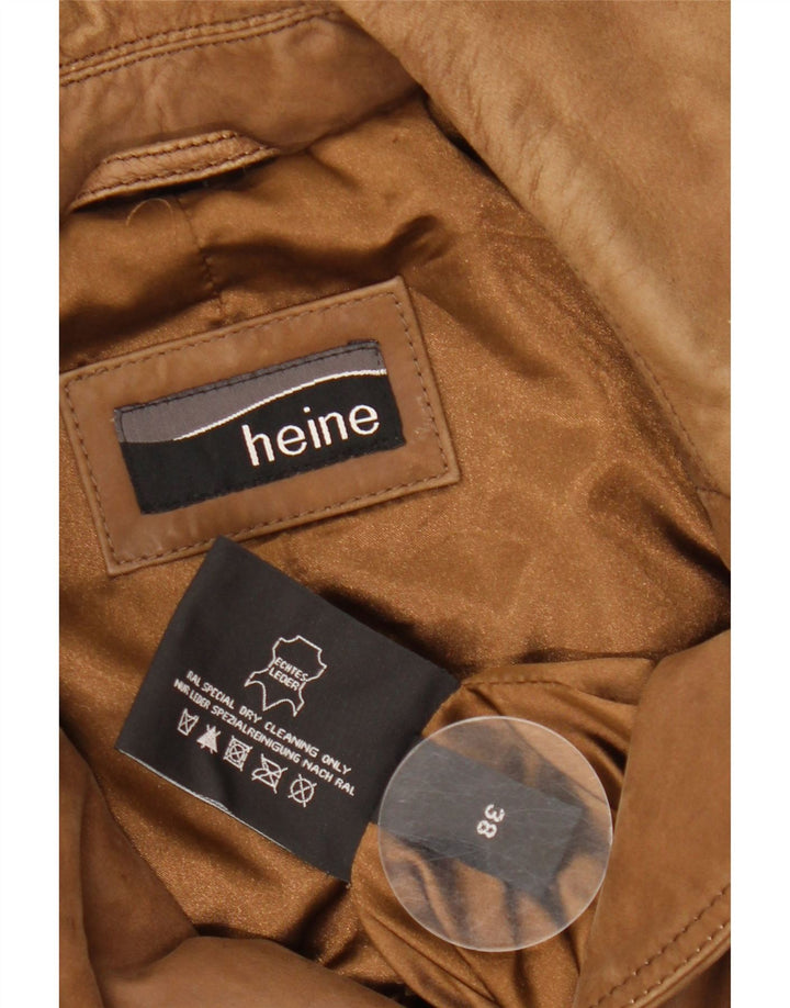 HEINE Γυναικείο Δερμάτινο Παλτό IT 38 XS Καφέ Δερμάτινο