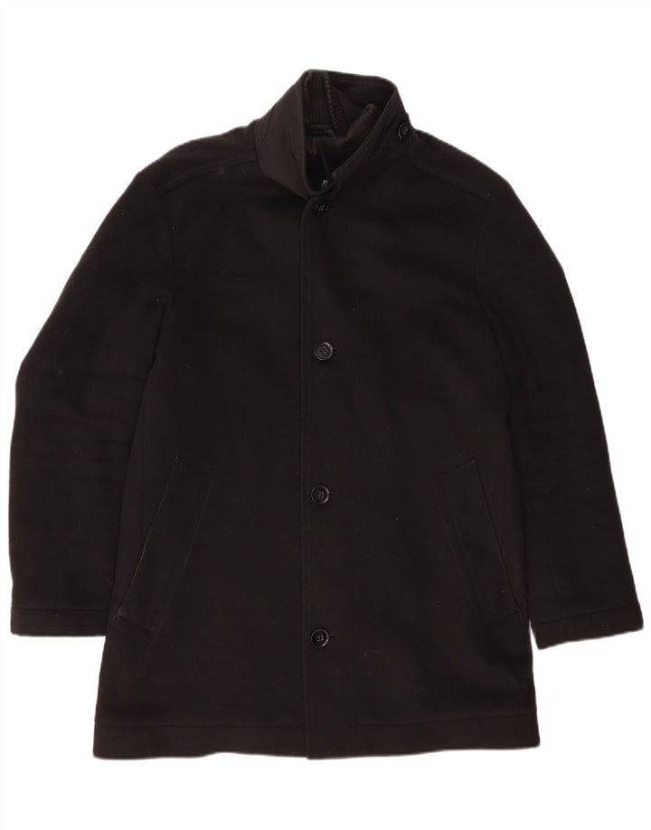 Ανδρικό πανωφόρι Hugo Boss EU 48 μεσαίο μαύρο μαλλί