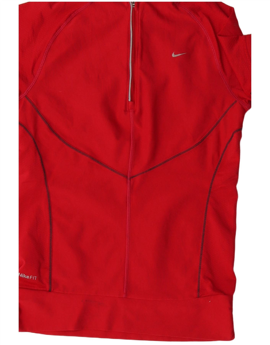 Γυναικεία φόρμα Nike Fit Dry κοντό μανίκι πουλόβερ στοπ UK 4/6 Small Red