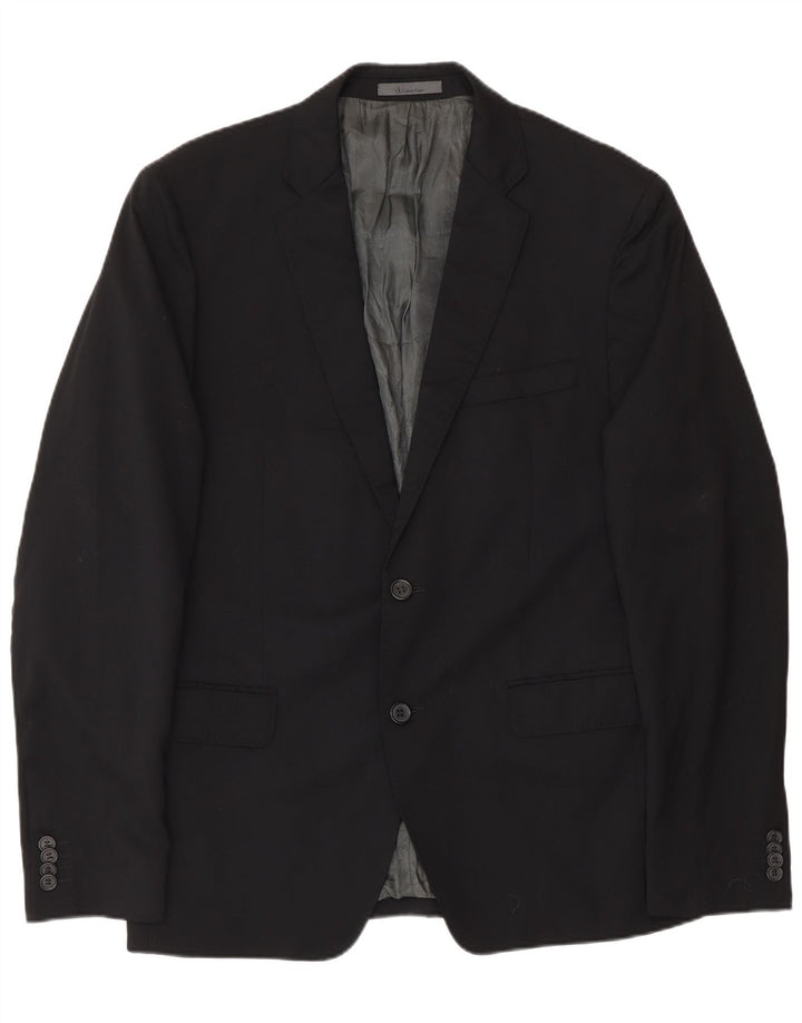 Calvin Klein Ανδρικό σακάκι με 2 κουμπιά σακάκι IT 52 XL Μαύρο παρθένο μαλλί