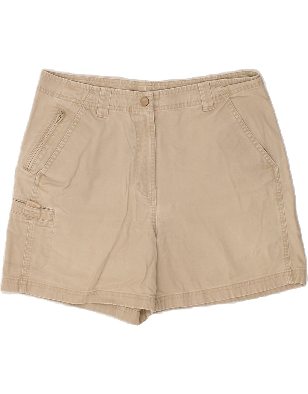 L.L.BEAN Womens Cargo Shorts US 12 Large W32  Beige Cotton Vintage L.L.Bean and Second-Hand L.L.Bean from Messina Hembry 