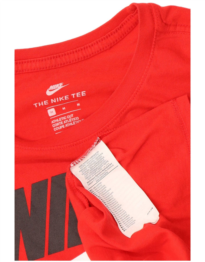 Ανδρικό μπλουζάκι Nike με γραφικό, μεσαίο κόκκινο βαμβακερό μπλουζάκι