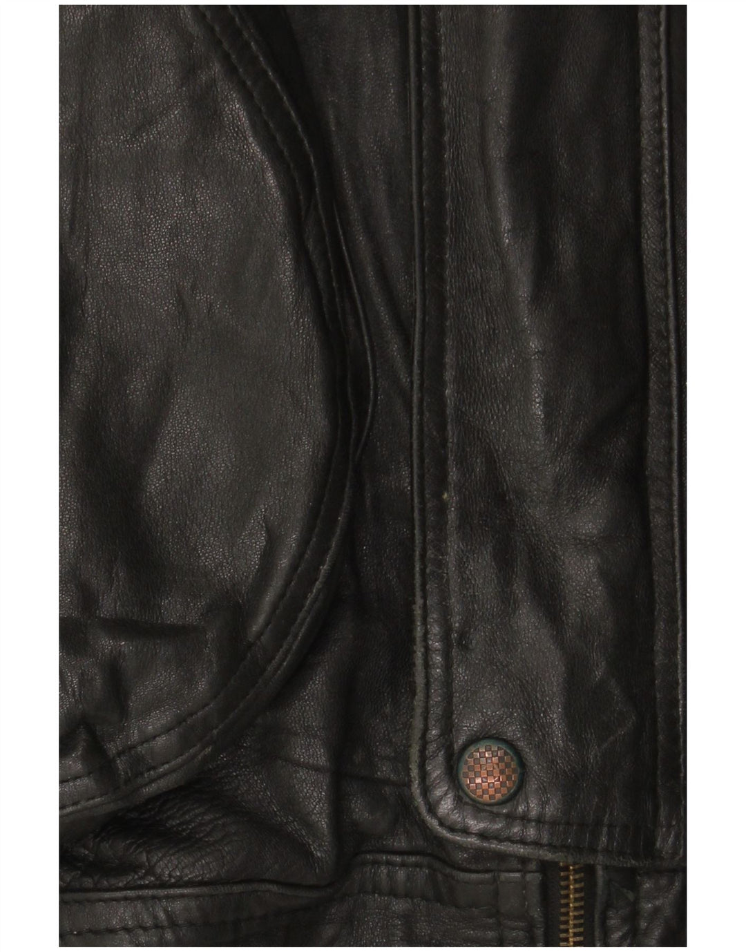 Vintage Ανδρικό Δερμάτινο Μπουφάν UK 42 XL Μαύρο Δερμάτινο