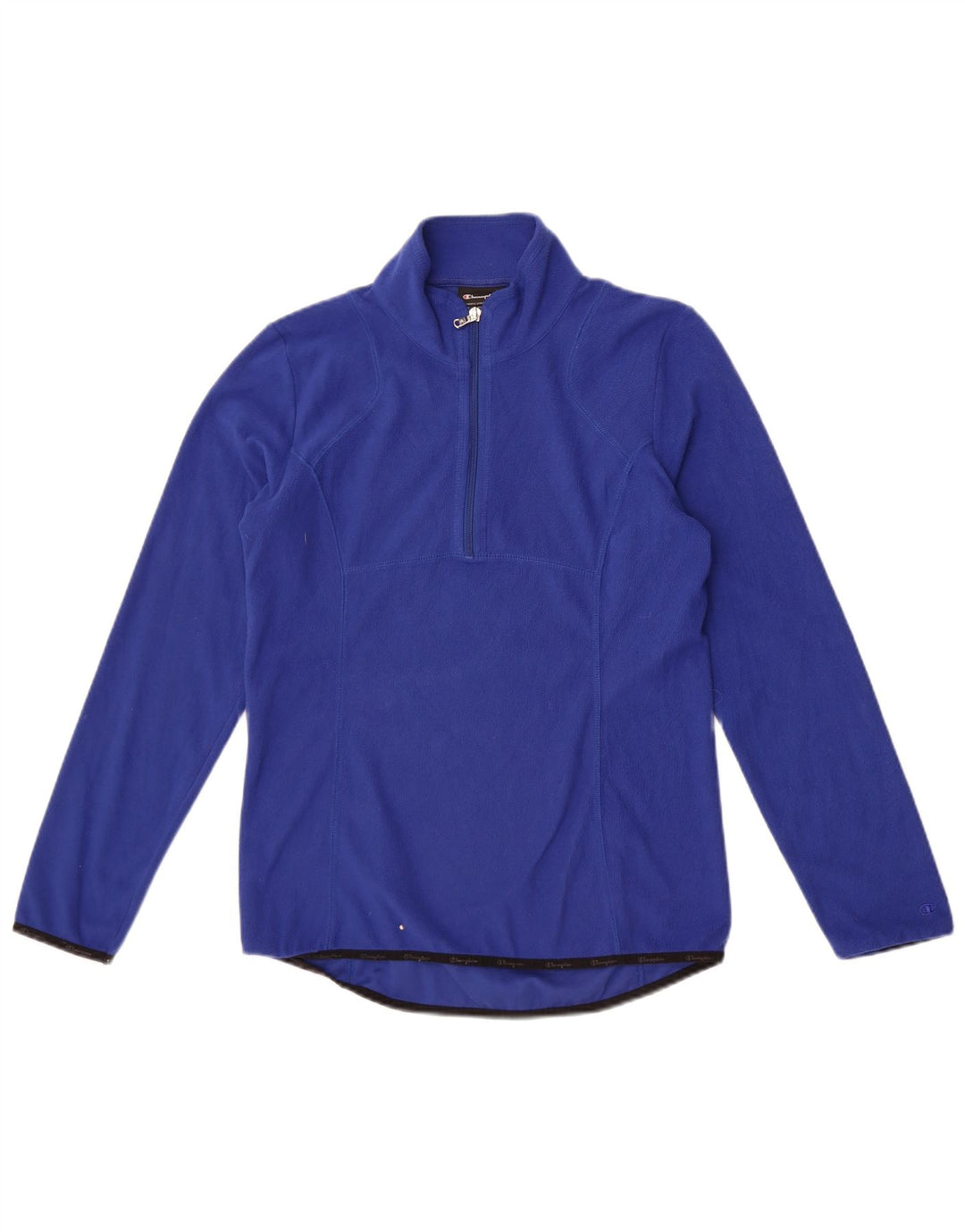Champion Womens Zip Fleece Jumper UK 12 Medium Blue