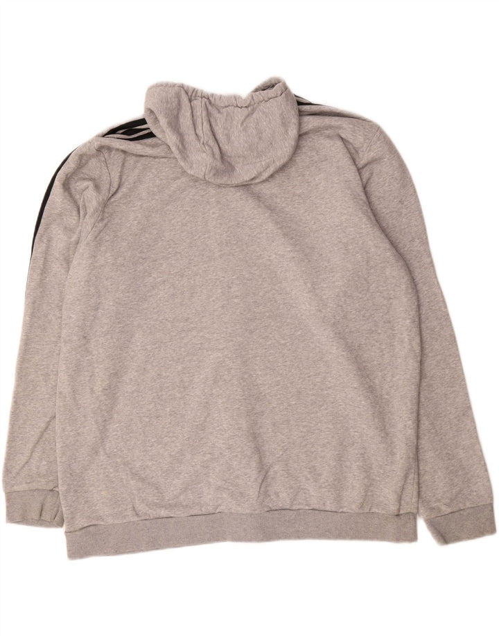 Ανδρικό πουλόβερ Adidas με φερμουάρ 2XL γκρι