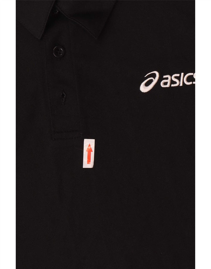 Asics Boys Polo πουκάμισο 13-14 ετών Μαύρο Πολυεστέρας