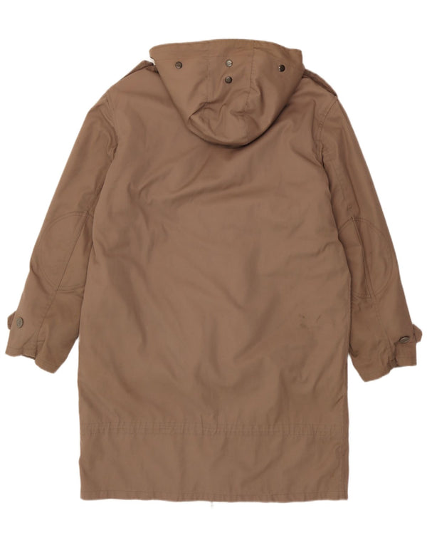 Vintage Ανδρικό μπουφάν Sherpa Parka με κουκούλα IT 54 2XL καφέ πολυεστέρας