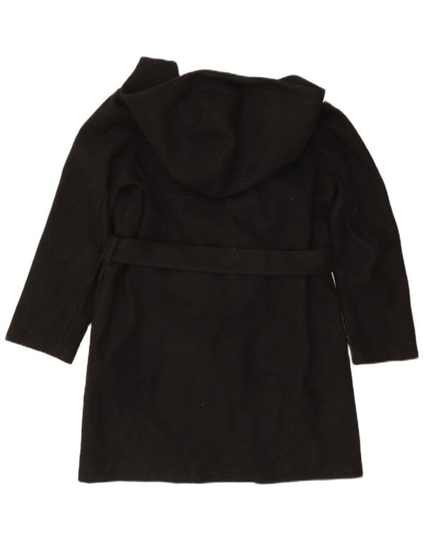 Zara Γυναικείο πανωφόρι με κουκούλα UK 14 Medium Black Polyester