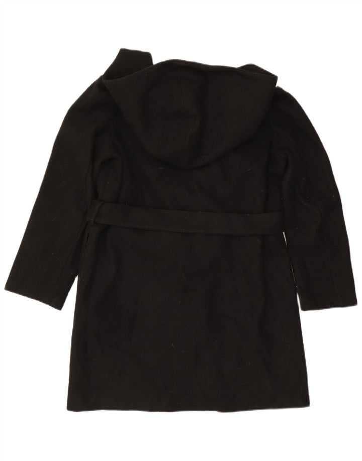 Zara Γυναικείο πανωφόρι με κουκούλα UK 14 Medium Black Polyester