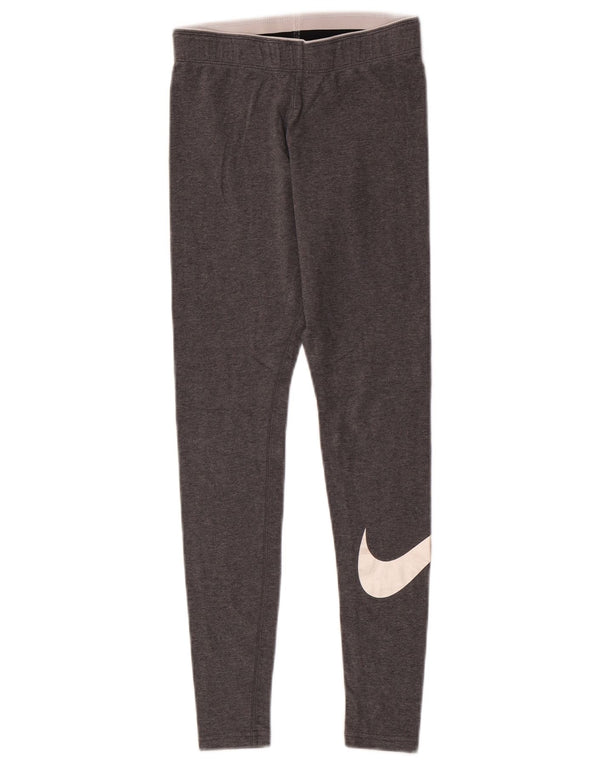 Γυναικεία γραφικά κολάν Nike UK 4 XS Γκρι βαμβακερά