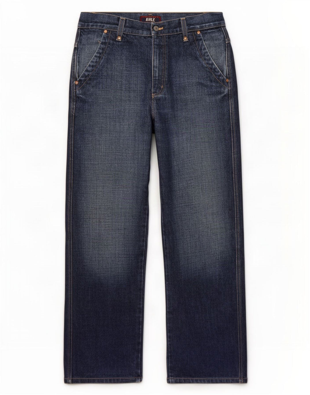 Rifle Ανδρικό ίσιο τζιν W34 L31 Navy Blue Cotton