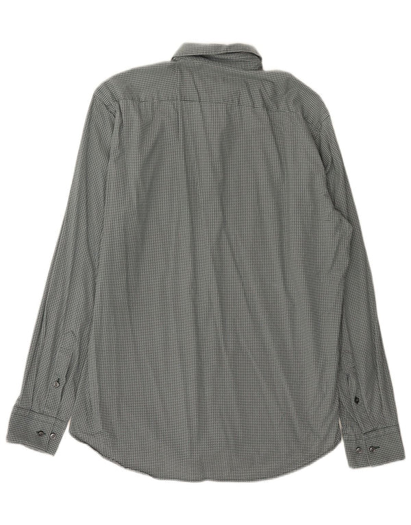 Ανδρικό πουκάμισο Hugo Boss Regular Fit Size 40 15 3/4 Medium Green Geometric