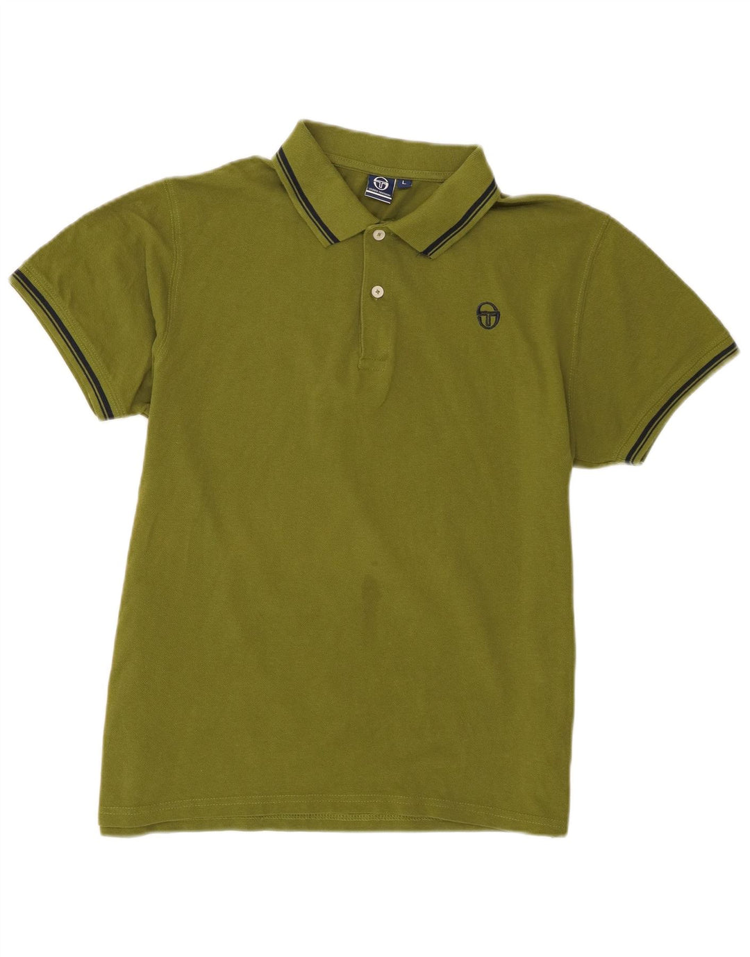 Sergio Tacchini Ανδρικό μπλουζάκι πόλο μεγάλο χακί βαμβακερό