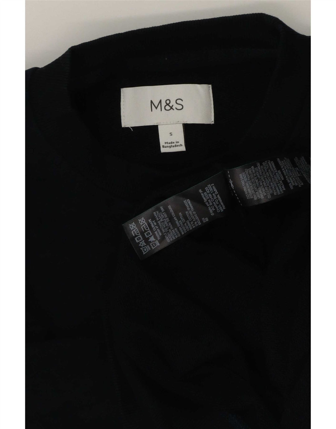 Marks & Spencer Ανδρικό Φούτερ Jumper Small Navy Blue Cotton