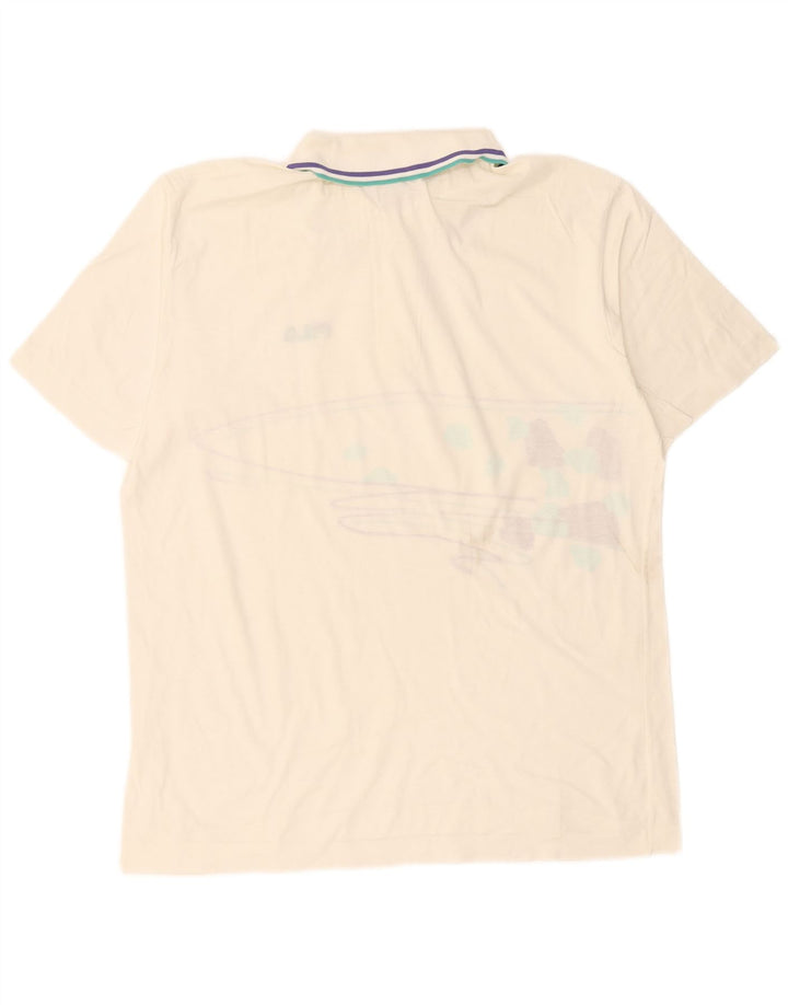 Fila Ανδρικό πουκάμισο γραφικό πόλο IT 54 XL Λευκό