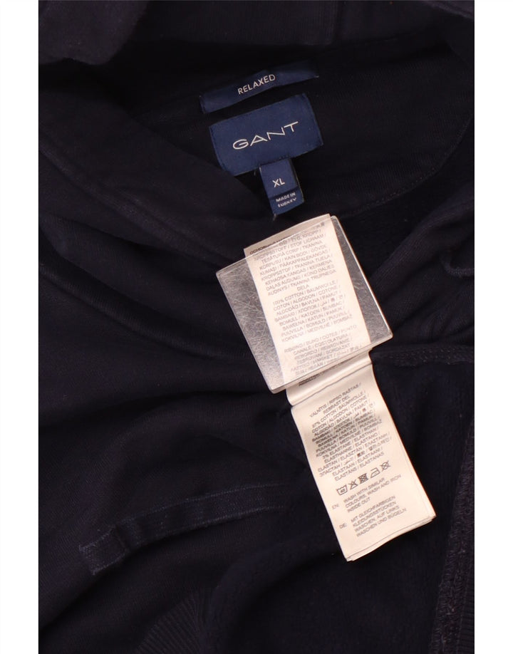 Ανδρικό GANT Relaxed Fit Hoodie Jumper XL Navy Blue Cotton
