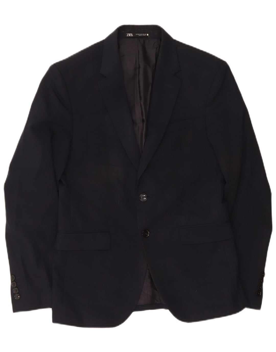 Zara Ανδρικό σακάκι μπλέιζερ με 2 κουμπιά EU 46 Small Navy Blue Polyester