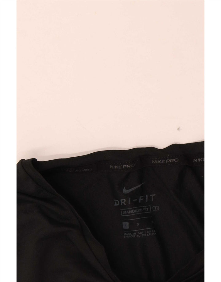 Ανδρικό μπλουζάκι Nike Dri Fit Standard Fit, γραφικό μπλουζάκι, μεγάλο μαύρο πολυεστέρα