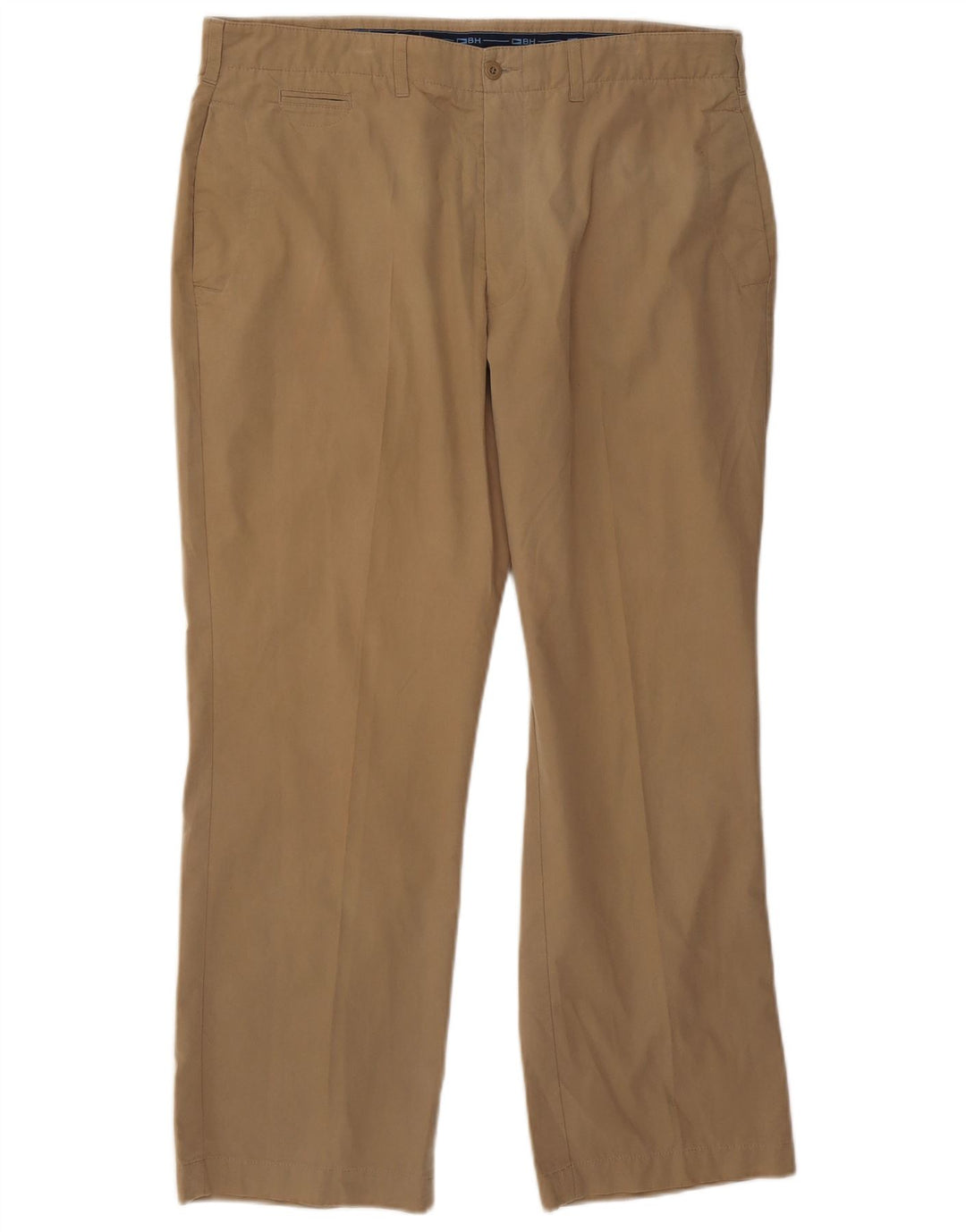 Marks & Spencer Mens Blue Harbor Bootcut Chino Παντελόνι W38 L29 Beige