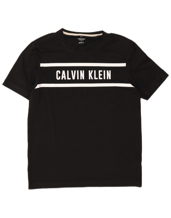 Ανδρικό γραφικό T-Shirt Calvin Klein Top Medium Black Colourblock Πολυεστέρας