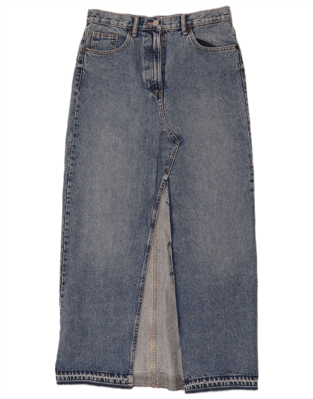 Zara Γυναικεία Maxi Τζιν Φούστα Μεσαία W28 Μπλε Βαμβακερή