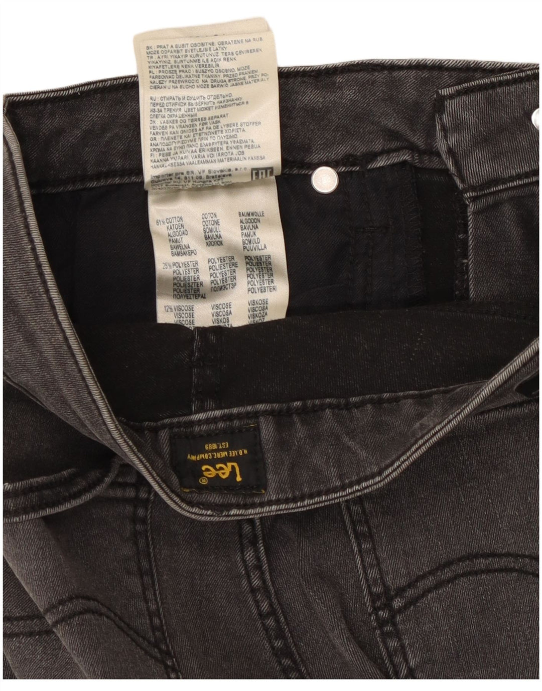 Lee Womens Elly Slim Jeans W29 L24 Γκρι βαμβακερό
