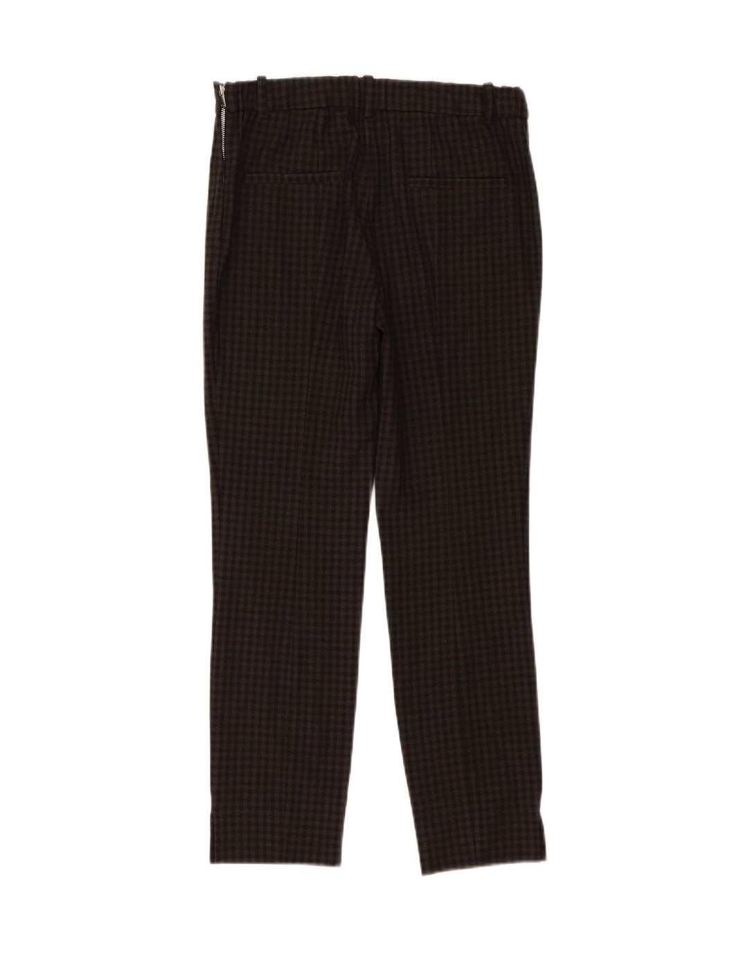 Zara Γυναικείο Slim Casual Παντελόνι Μεσαίο W28 L28 Γκρι Gingham
