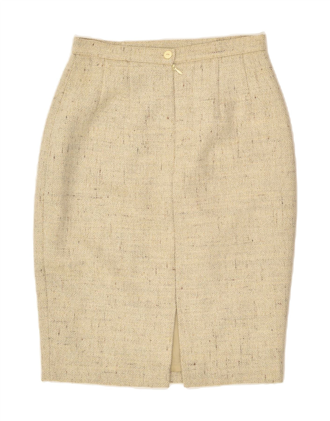 ERRE Womens Pencil Skirt IT 44 Medium W28 Beige Flecked Virgin Wool | Vintage Erre | Thrift | Second-Hand Erre | Used Clothing | Messina Hembry 