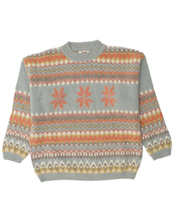 Ανδρικό πουλόβερ Sisley Crew Neck Jumper Medium πολύχρωμο μαλλί Fair Isle