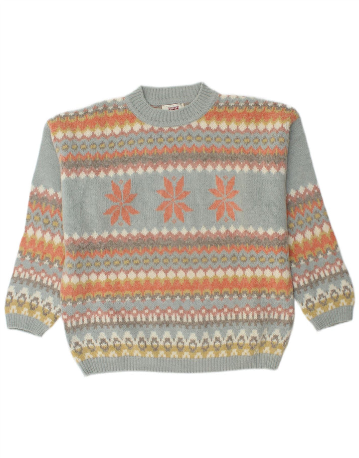 Ανδρικό πουλόβερ Sisley Crew Neck Jumper Medium πολύχρωμο μαλλί Fair Isle