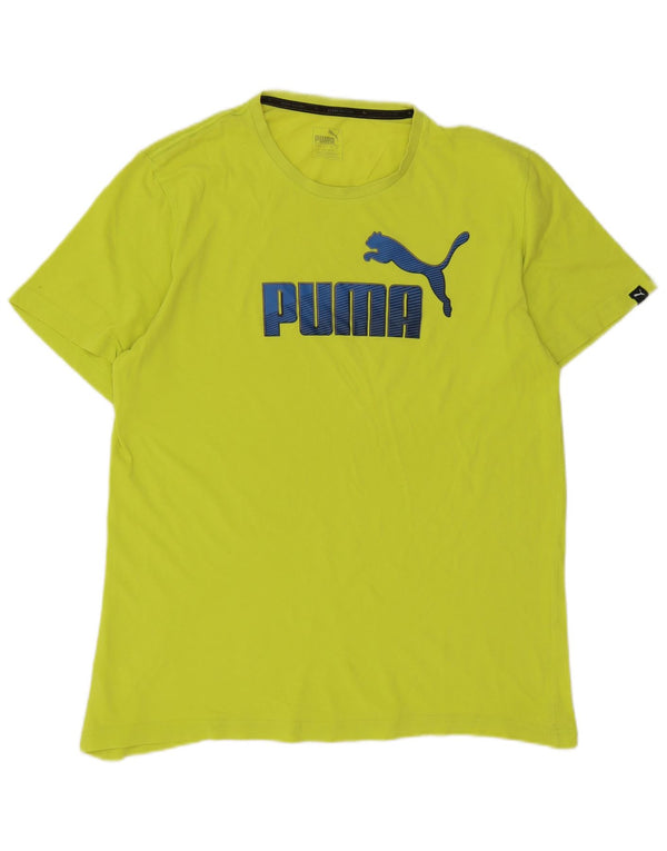 Ανδρικό γραφικό μπλουζάκι Puma Top Large Green