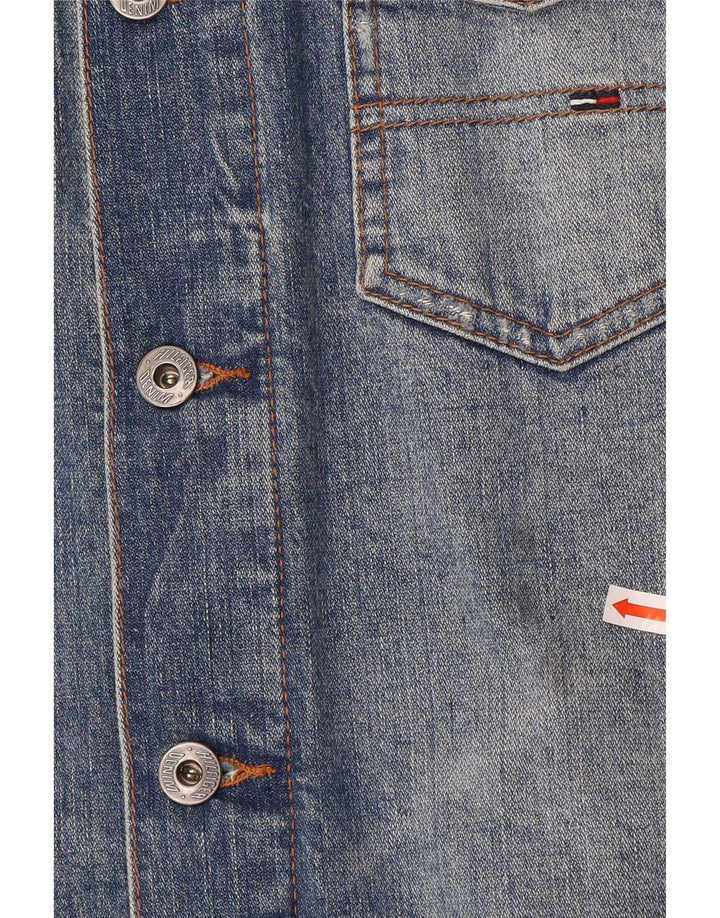 Tommy Hilfiger Γυναικείο Τζιν Μπουφάν UK 16 Μεγάλο Μπλε Βαμβακερό