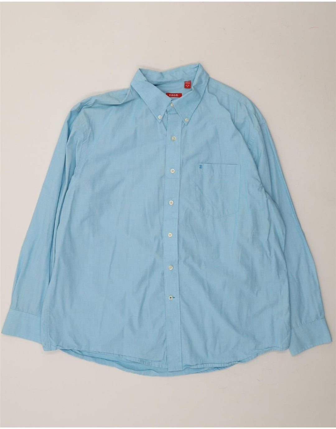 IZOD Mens Big & Tall Shirt XL Blue Cotton Vintage Izod and Second-Hand Izod from Messina Hembry 